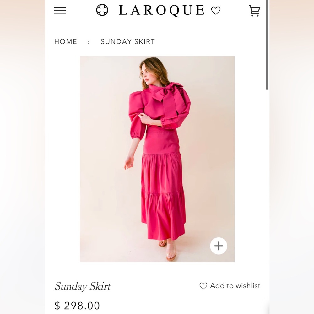 Laroque drop waist maxi skirt (Sunday Skirt)